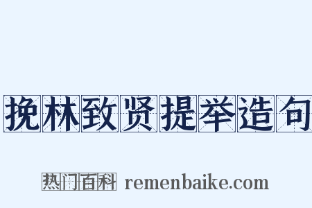 挽林致贤提举造句是什么意思的图片